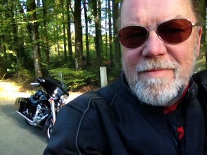 Myggbiten Harleyåkare.