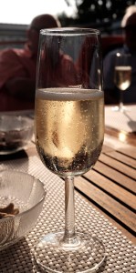 Ett glas Ferrari - vad passar bättre en sådan här dag?