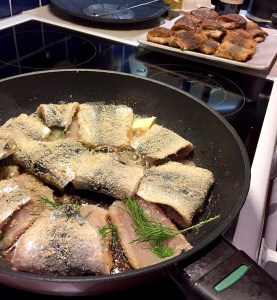 Sill för inläggning steks