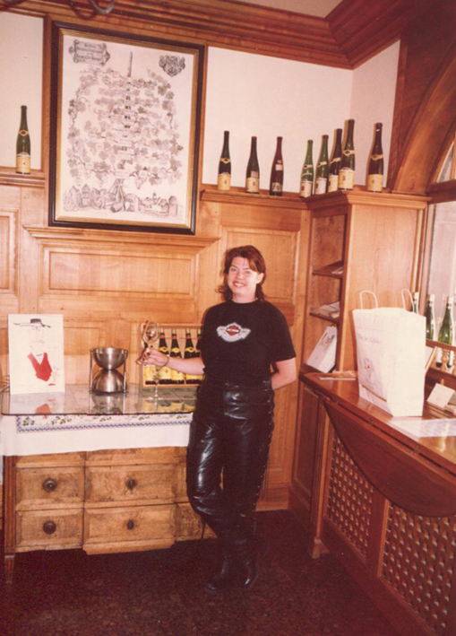 Berit på vinhuset Hügel.